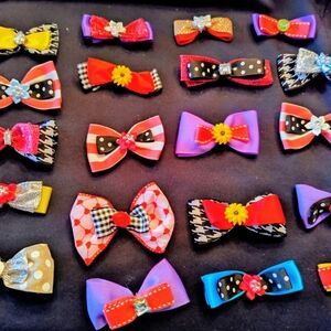 Colorful Dog Bow Tie Set